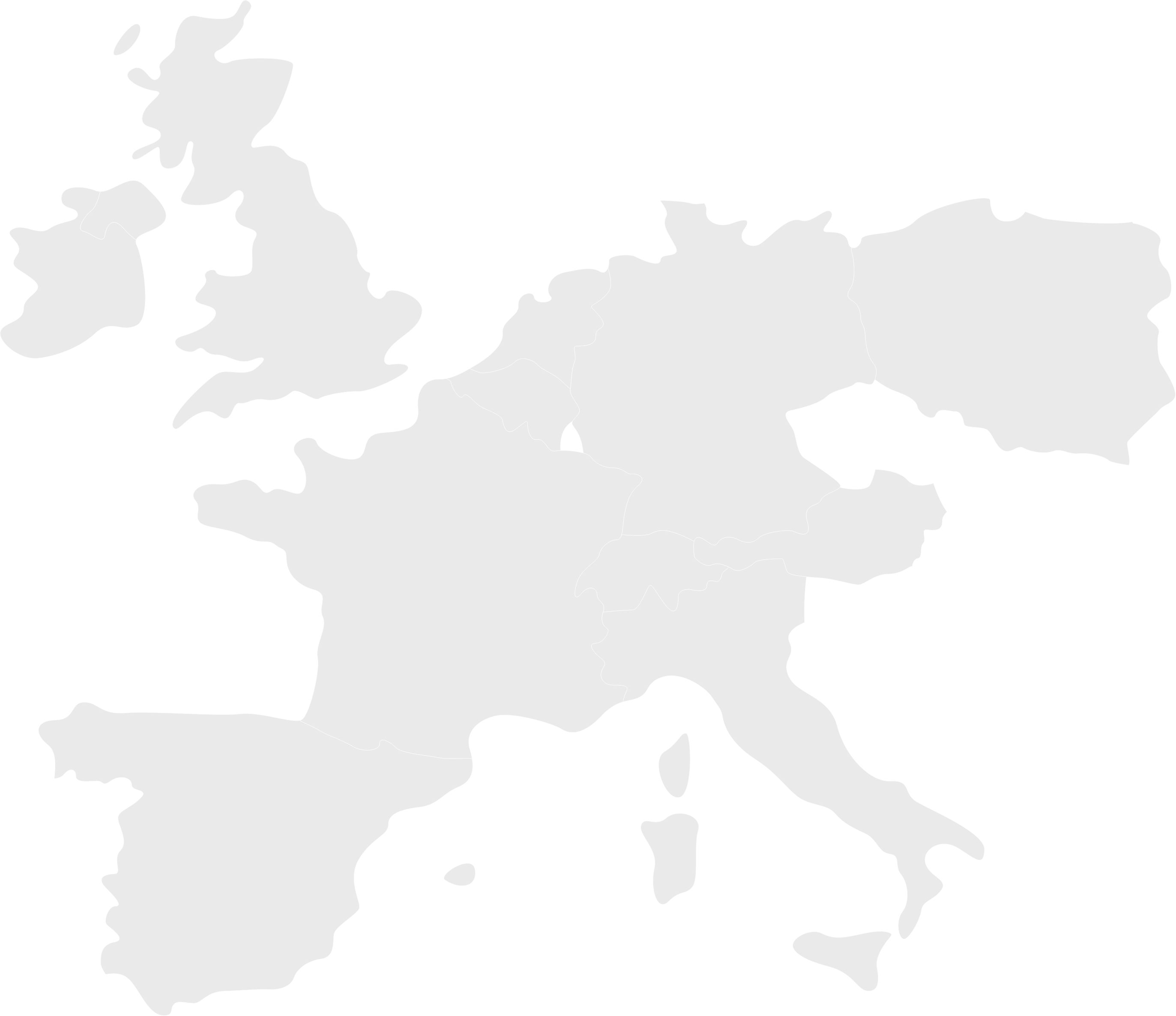Illustrated map of Europe