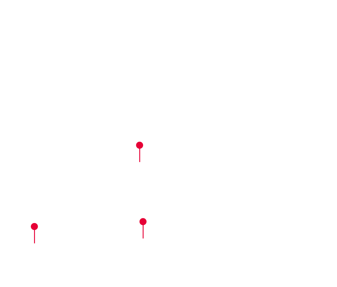 Map of Europe showing locations of new offices